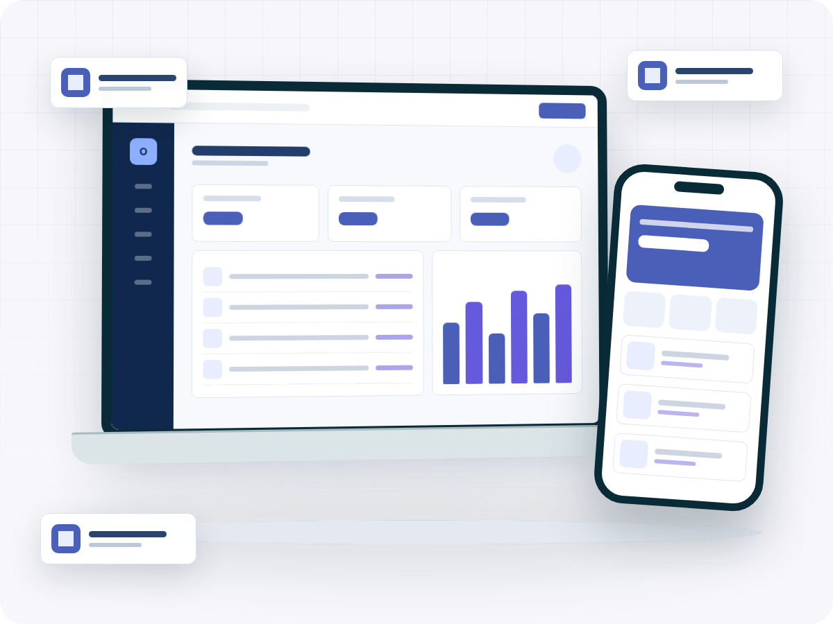 Workshops and Maintenance Companies software, mobile, and business operations illustration